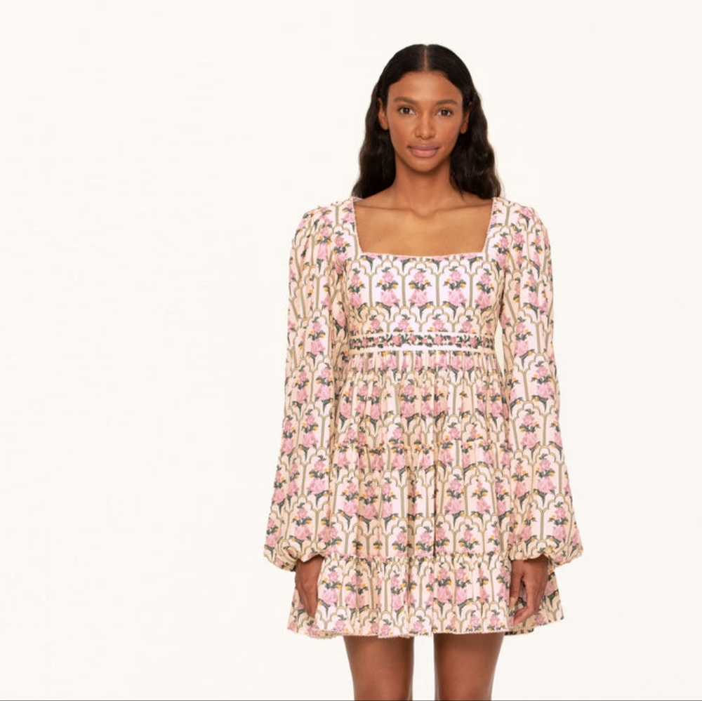 COPY - Agua by agua bendita Avena Peonia Aurora mini dress